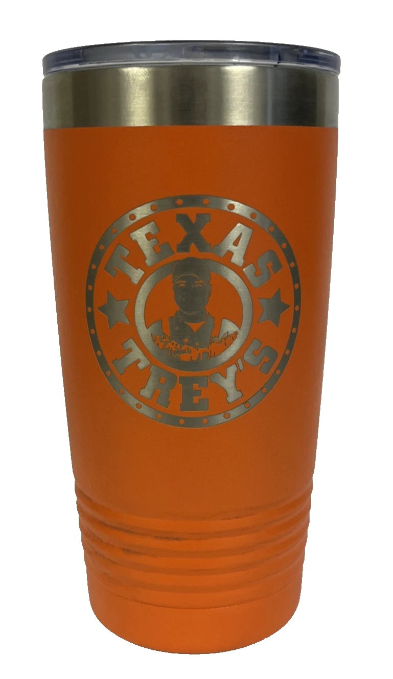 Texas Treys Tortilla Chips 20oz Orange Coffee Tumbler Polar Camel LTM7212